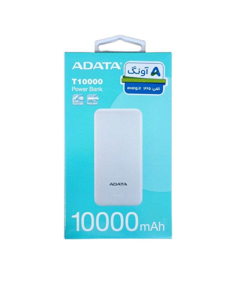 پاور بانک ای دیتا مدل T10000 ظرفیت 10000 میلی آمپر ساعت